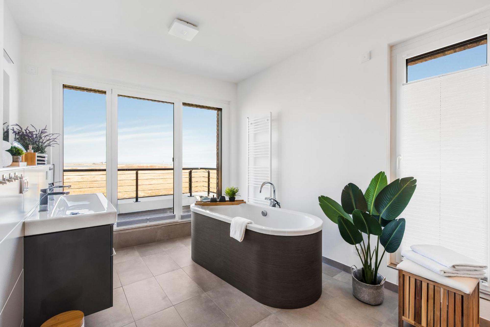 אולפניץ Villa King Erste Lage, Dachterrasse, Meerblick, Carport, Kamin, Sauna, Terrasse, Aussenrolllaeden מראה חיצוני תמונה