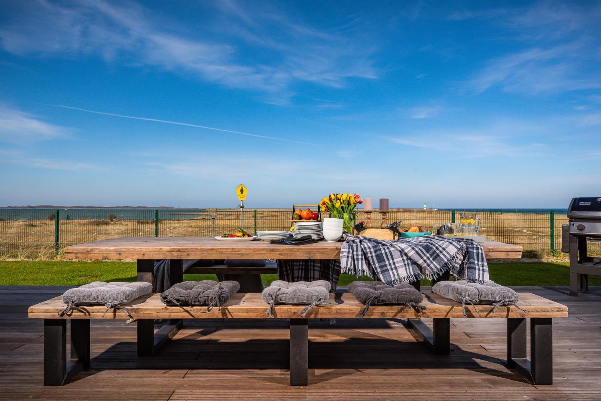 אולפניץ Villa King Erste Lage, Dachterrasse, Meerblick, Carport, Kamin, Sauna, Terrasse, Aussenrolllaeden מראה חיצוני תמונה