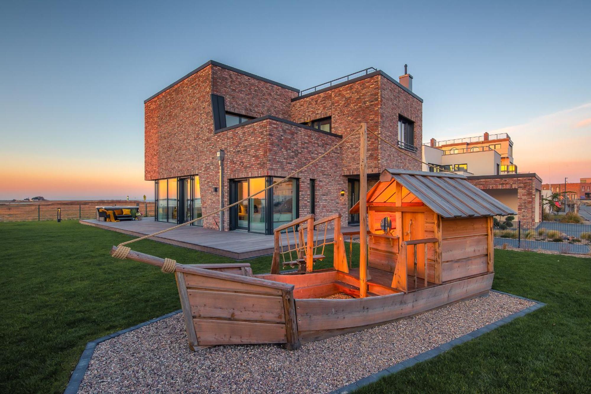 אולפניץ Villa King Erste Lage, Dachterrasse, Meerblick, Carport, Kamin, Sauna, Terrasse, Aussenrolllaeden מראה חיצוני תמונה